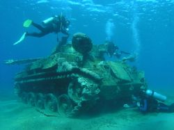 "Tanks for the Memory" Anti Aircraft Tank at Aqaba,Jordan... by Keith Waugh 